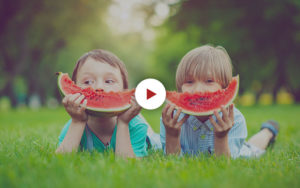 kids eating watermelon